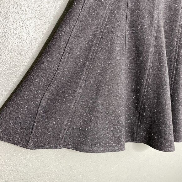 New Directions Women's 12 Gray Tweed Flare Skirt Career Office Church - Picture 4 of 12
